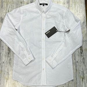 Mens BALDWIN Size Medium NEW Otis White long sleeve shirt